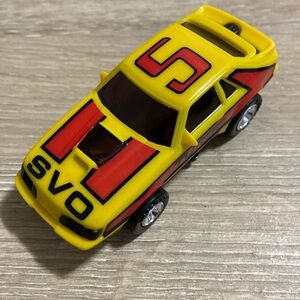 Vintage Toy Car Playskool Supersonic Transport Yellow Ford Mustang SVO Turbo